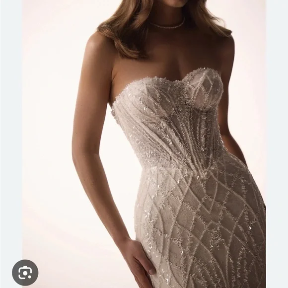 Elegant Cream Off-Shoulder Gown